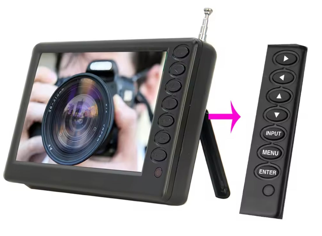 Compact 9-Inch Rechargeable LED Television for On-the-Go Viewing