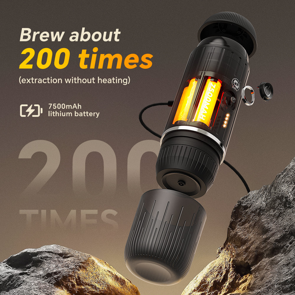 Travel-Ready Espresso Brewer with USB-C Charging & Self-Heating