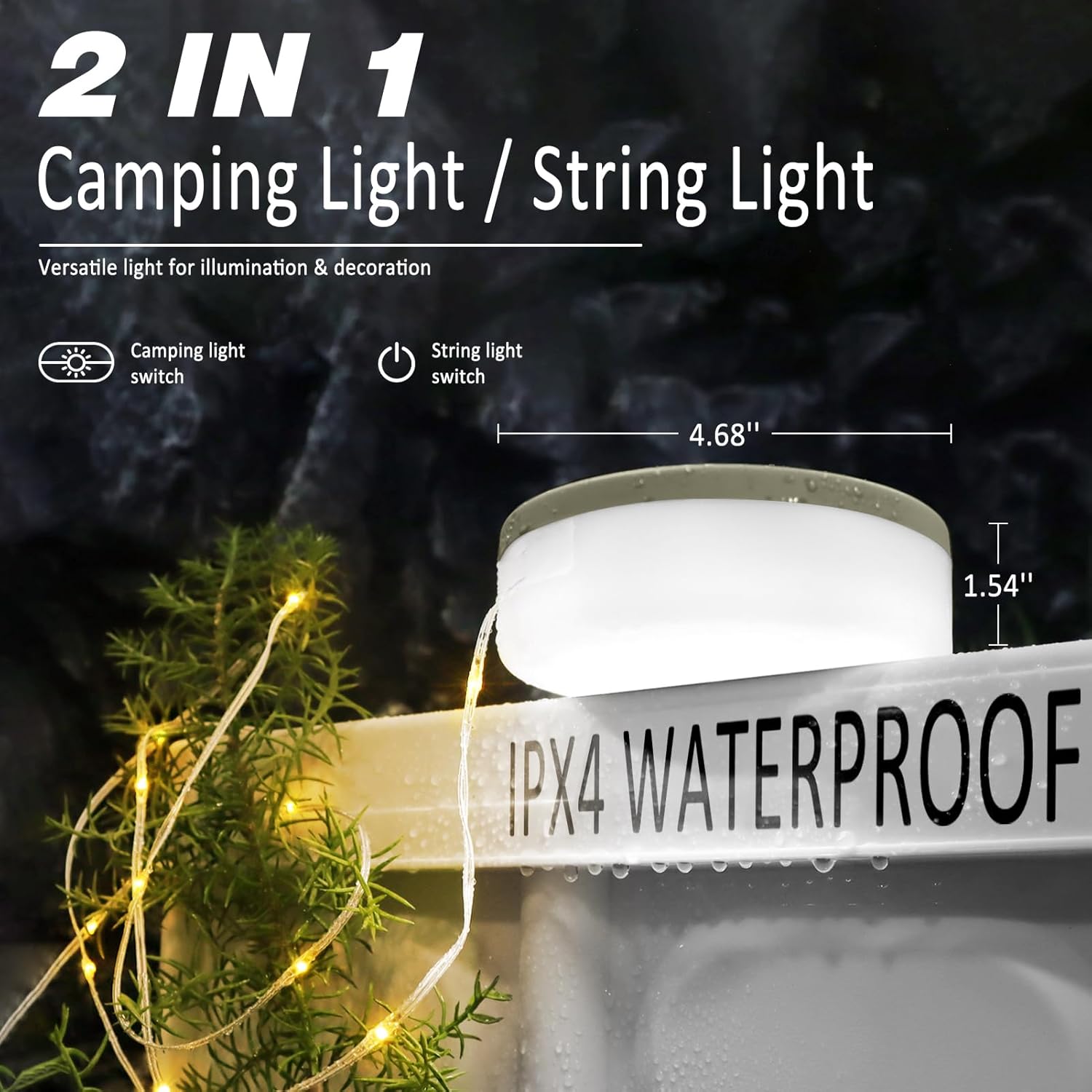 Versatile USB Rechargeable Outdoor String Lights - 10m Waterproof