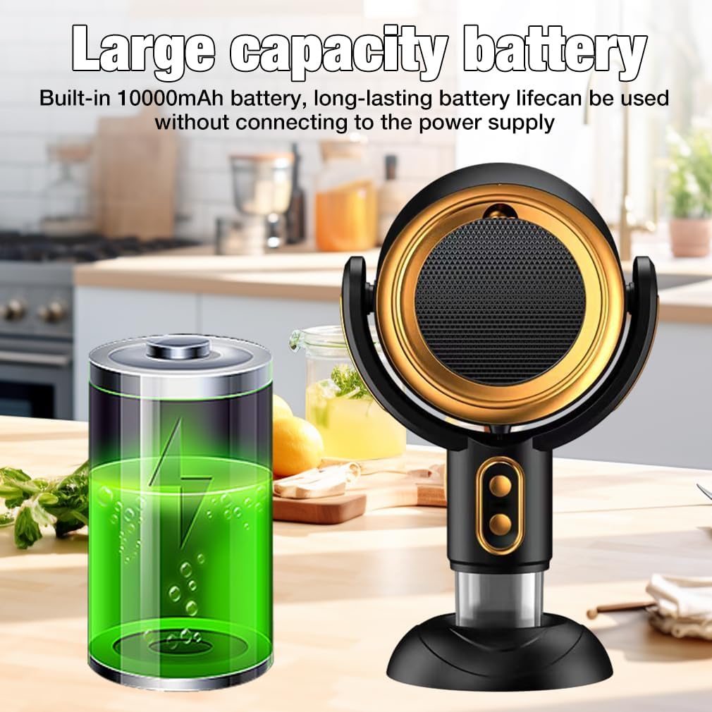 Compact Rechargeable Kitchen Air Purifier for Smoke & Odors