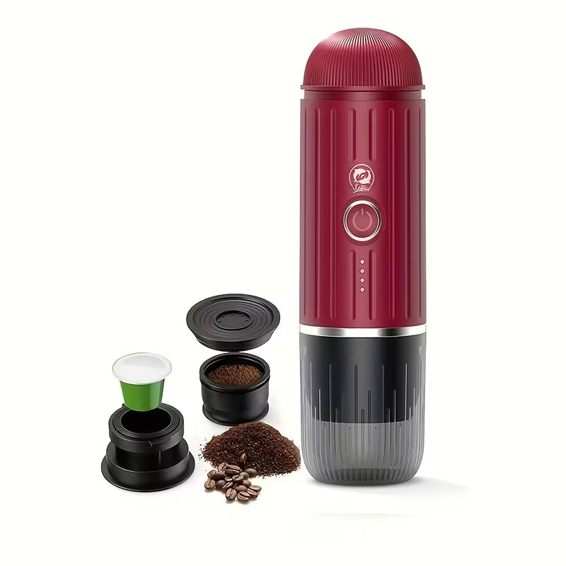 Travel-Ready Espresso Maker – 19-Bar Pressure Coffee Brewer with USB-C Charging