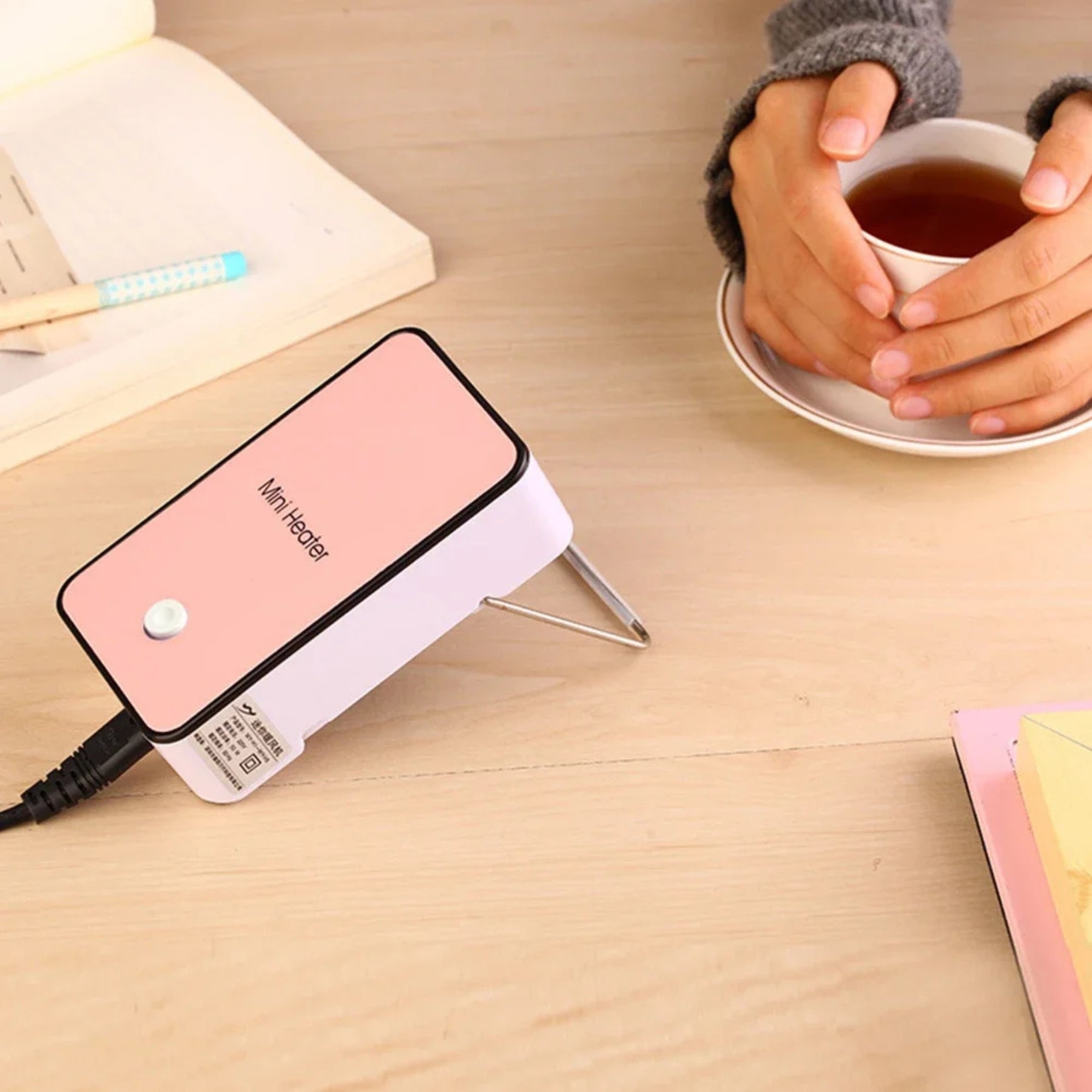 Compact Electric Hand Heater with Adjustable Stand