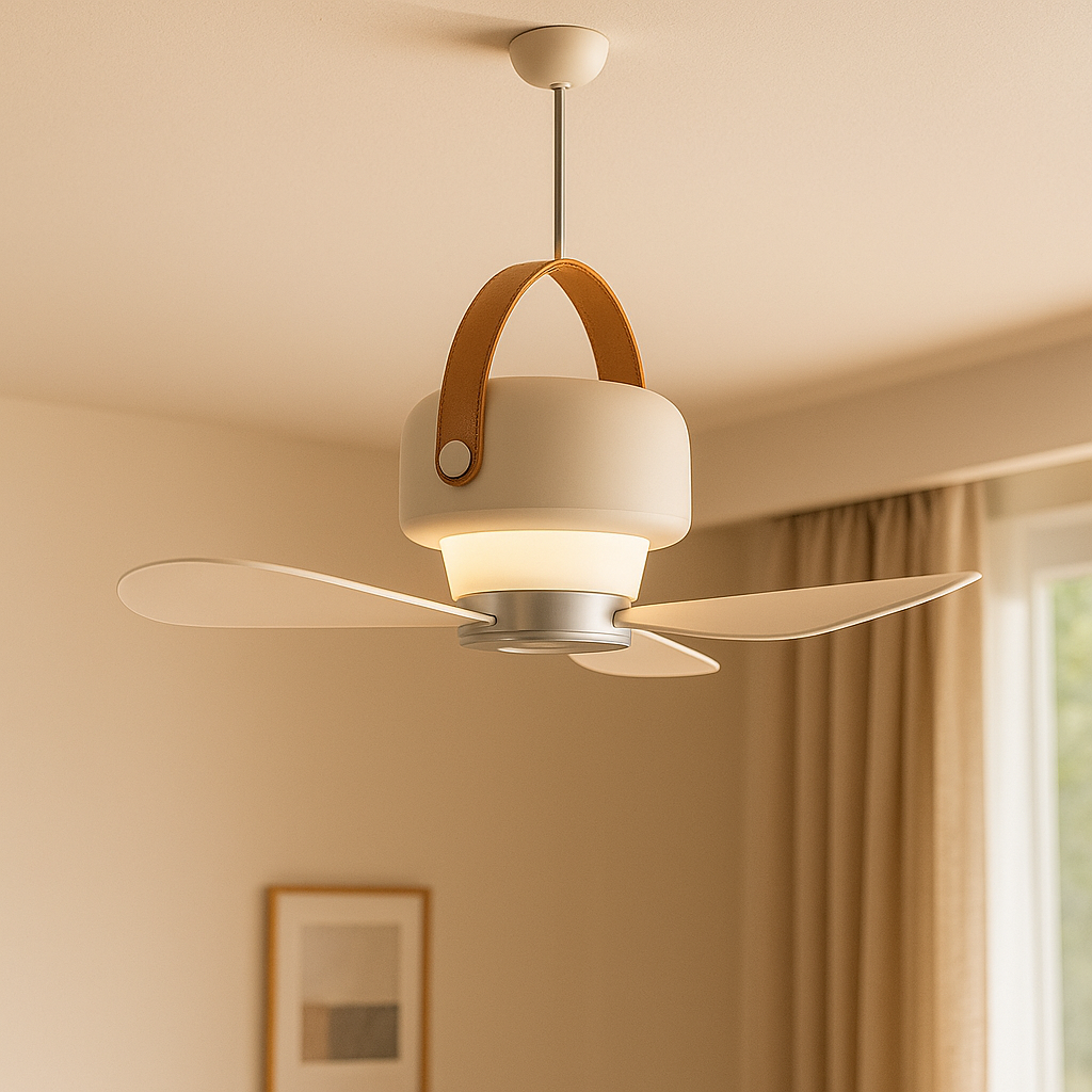 Rechargeable Fan with Remote, LED Light & Adjustable Positioning