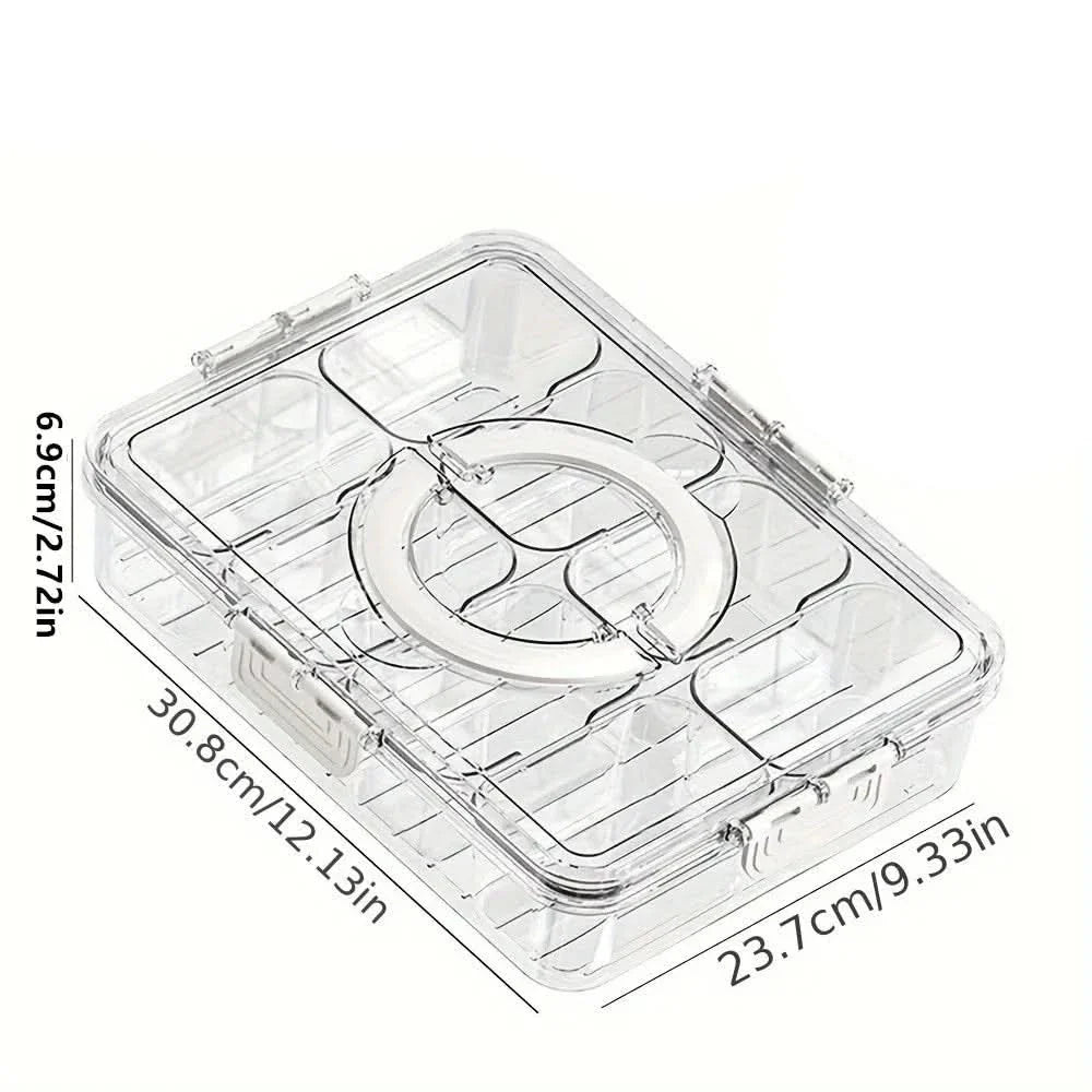 Multi-Compartment Serving Platter for Snacks and Fruits