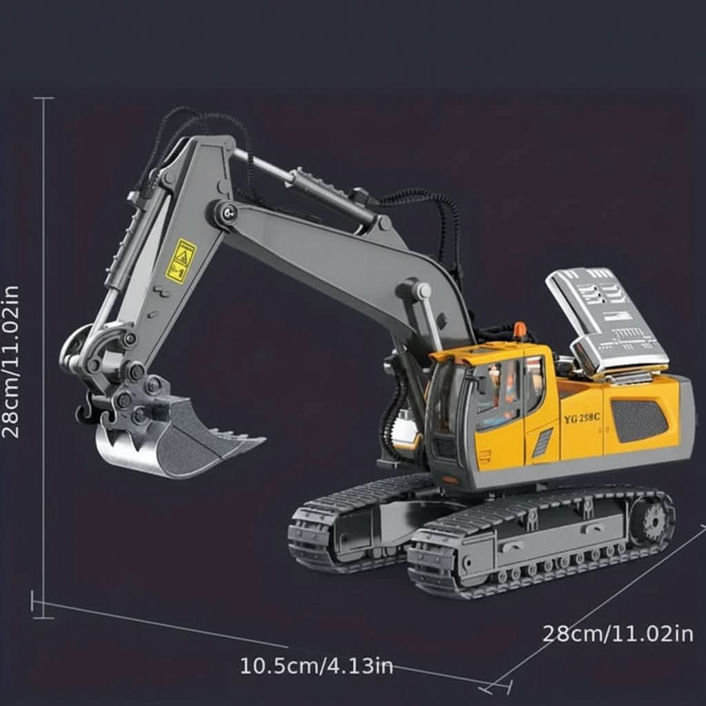 Remote Control Excavator Toy with Movable Arm and 2.4GHz for Realistic Play