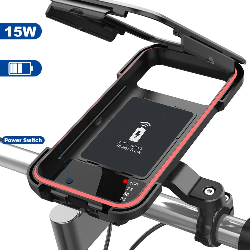 Universal Waterproof Touchscreen Bike Mount for Power Banks