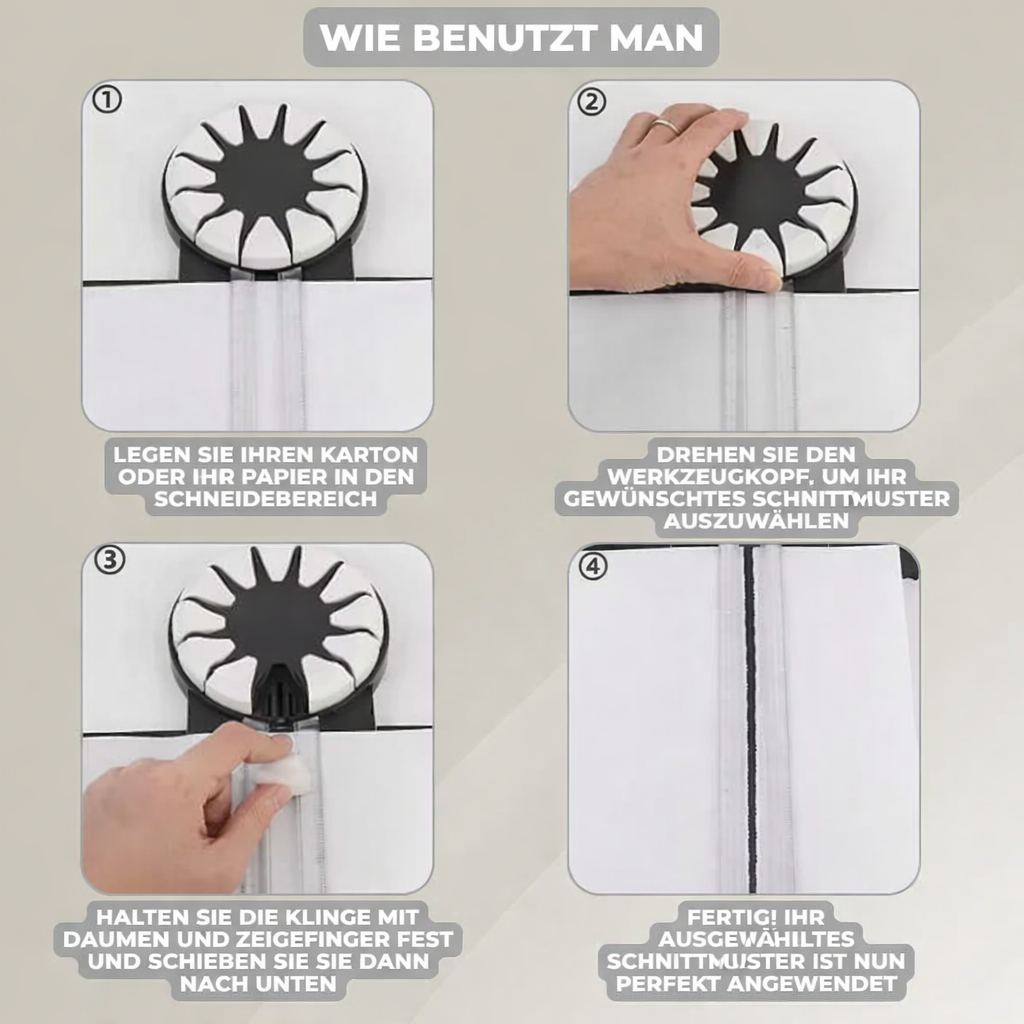 12-in-1 Cutting System | Ergonomic Precision Cutter | Non-Slip Design
