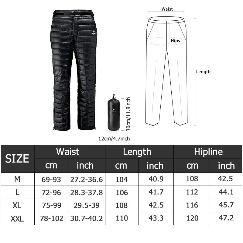 Ultimate Thermal Down Pants – Waterproof & Windproof for Winter Adventures