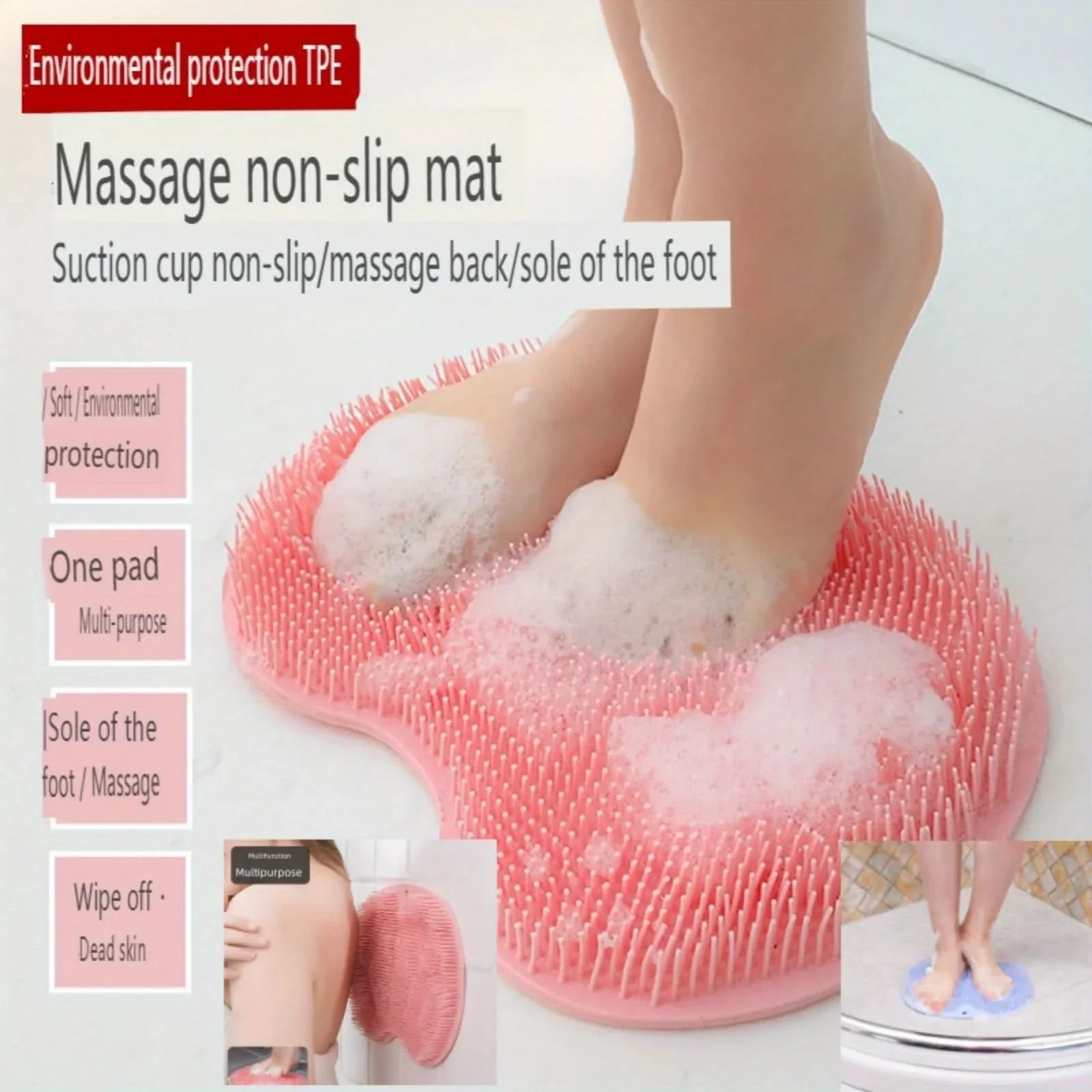 Exfoliating Foot Brush and Back Scrubber for Thorough Cleaning