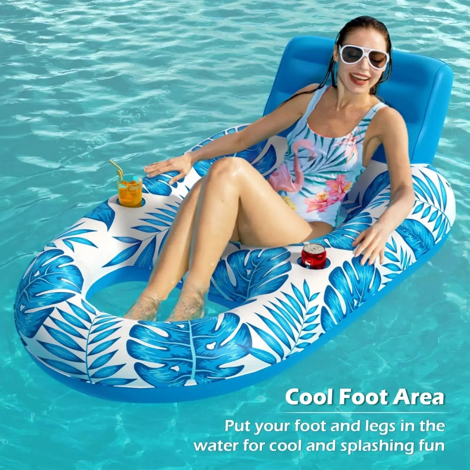 Inflatable Lounge Float for Adults – Comfortable Pool Raft