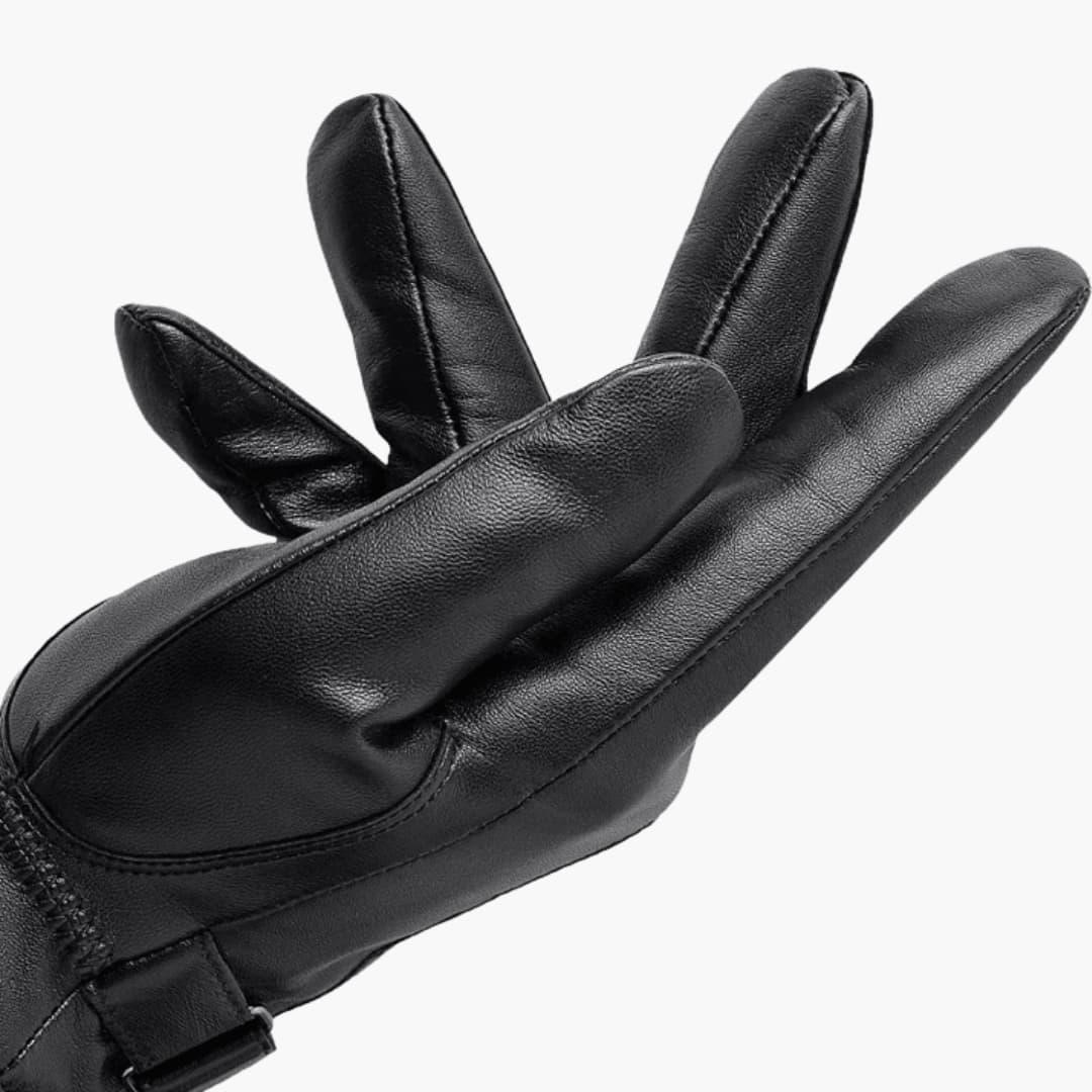 LuxeGuard - Stylish Leather Gloves with Cozy Lining for Cold Days