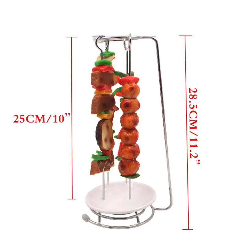 SizzlePro - Deluxe Stainless Steel BBQ Skewer Set with Custom Grill Rack