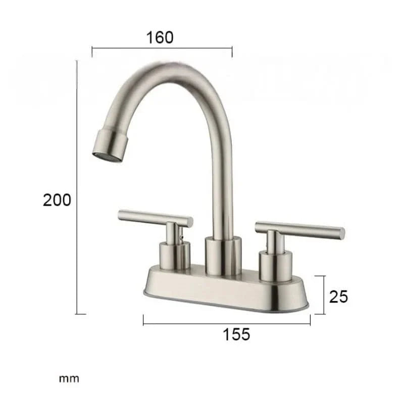 Dual Temperature Sink Mixer Faucet for Hot and Cold Water