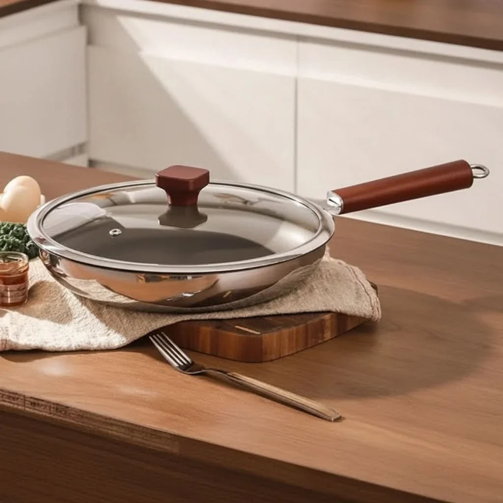 Versatile Cooking Pan for Gas and Induction Stoves