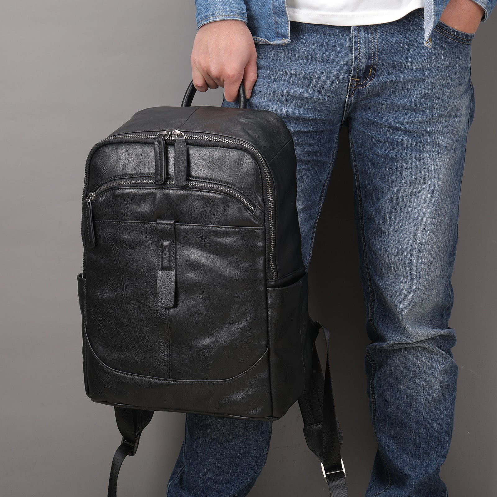 Elite Traveler Leather Laptop Bag for 15.6" Devices