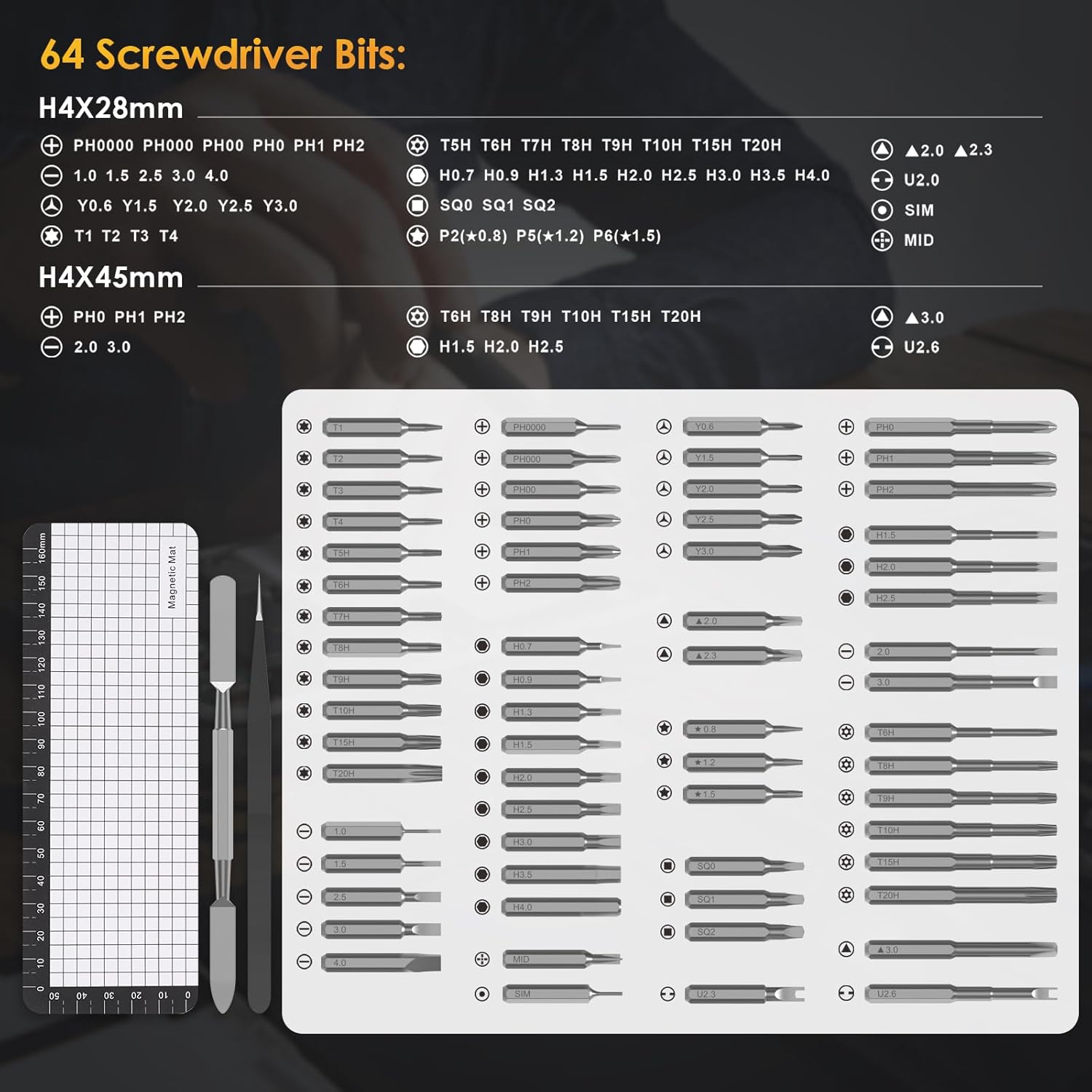 PrecisionTech 68-in-1 Electric Screwdriver Toolkit for Electronics