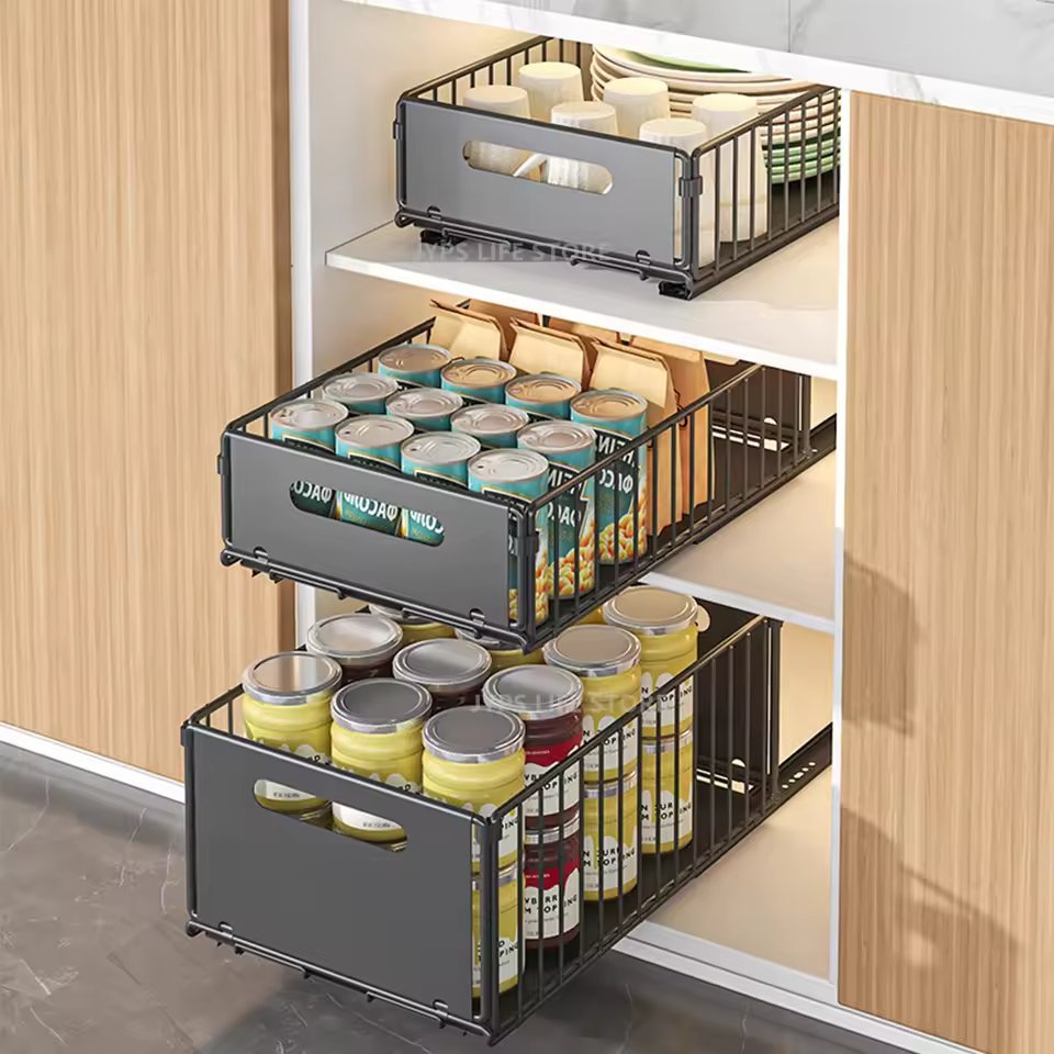 Versatile Under-Sink Storage Rack for Effortless Organization