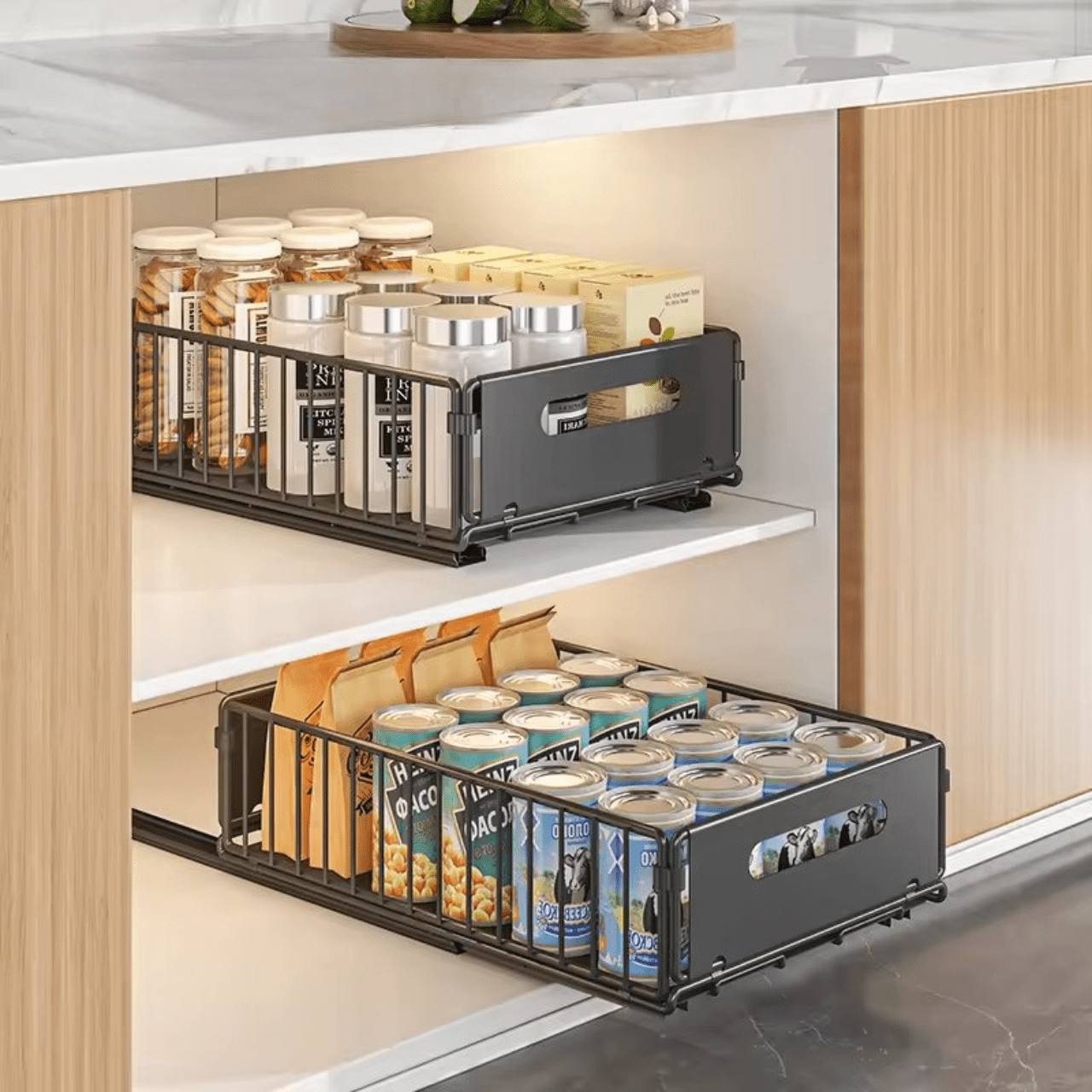 Versatile Under-Sink Storage Rack for Effortless Organization