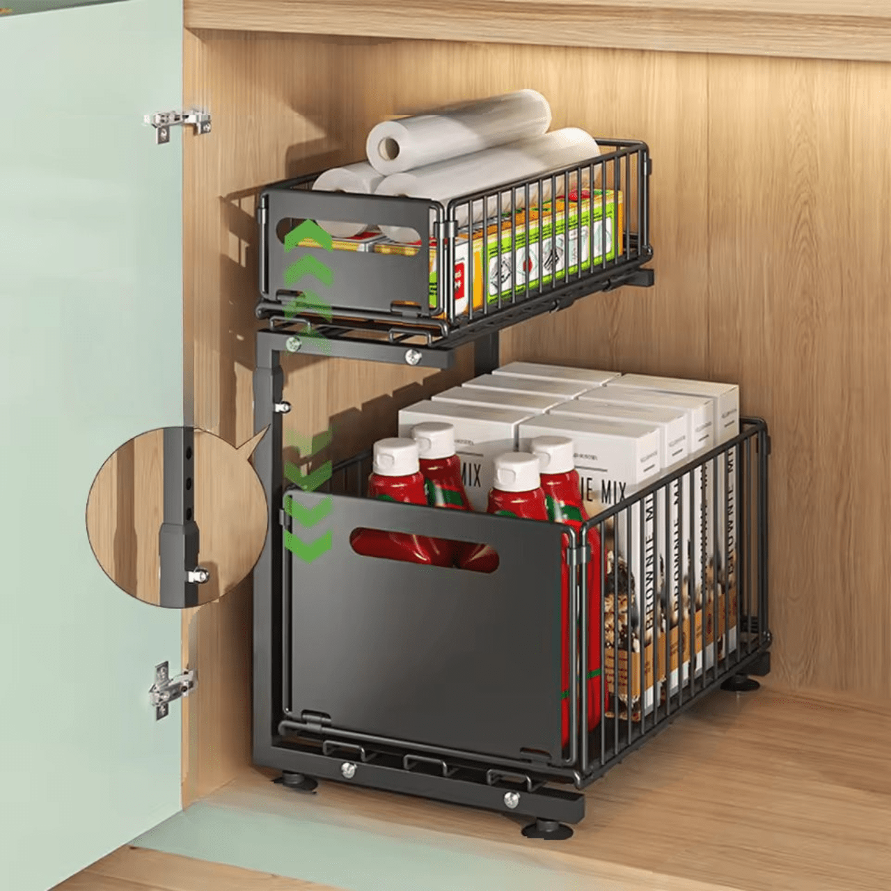 Versatile Under-Sink Storage Rack for Effortless Organization
