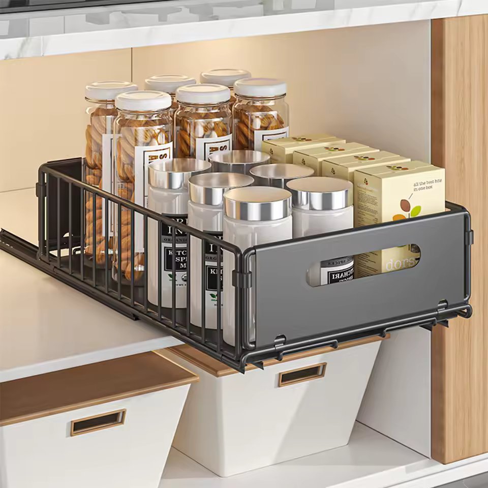 Versatile Under-Sink Storage Rack for Effortless Organization