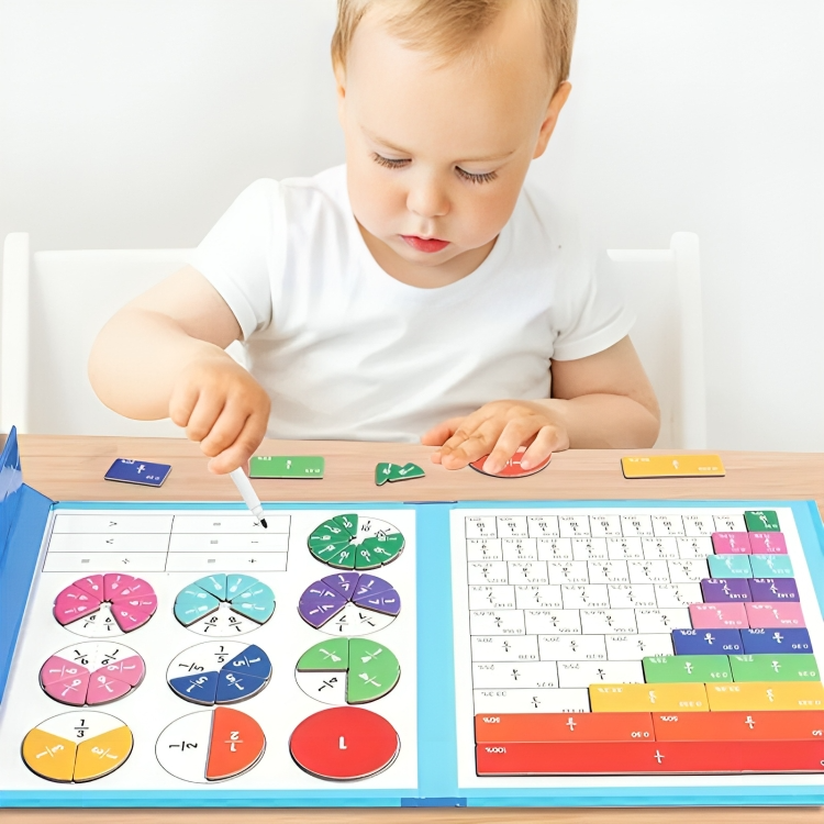 Magnetic Fraction Puzzle Book for Kids