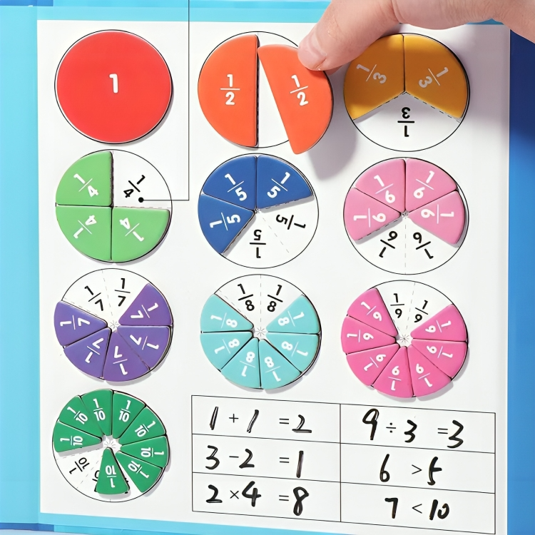 Magnetic Fraction Puzzle Book for Kids