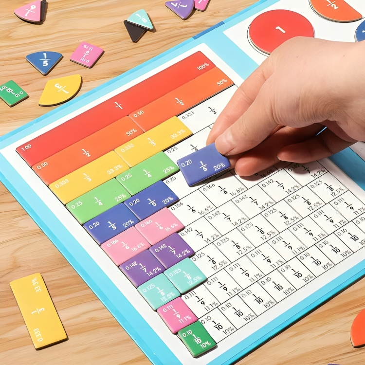 Magnetic Fraction Puzzle Book for Kids