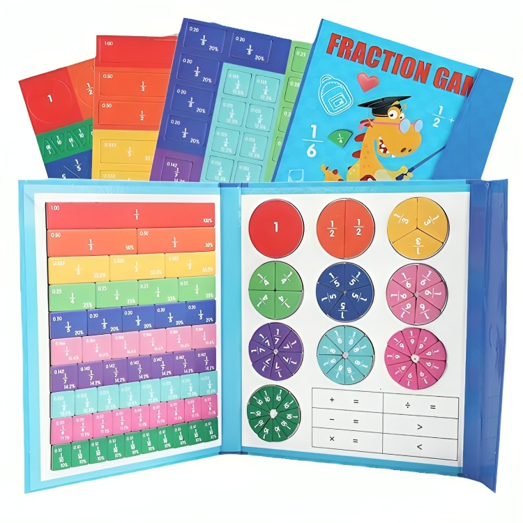 Magnetic Fraction Puzzle Book for Kids