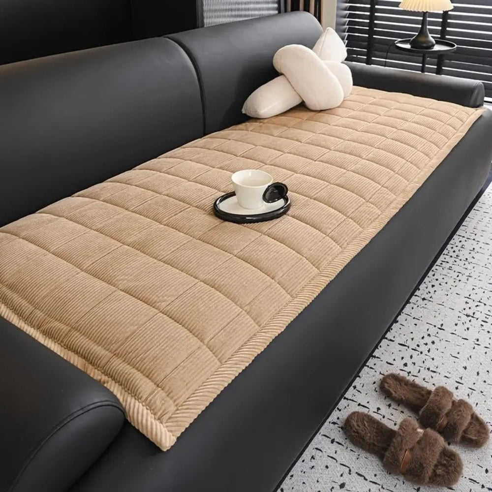 Protective Sofa Shield – Cozy Microfiber, Anti-Slip Base, Pet Friendly, Machine Washable, Standard Size