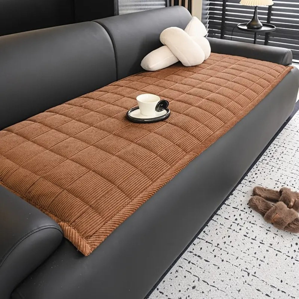 Protective Sofa Shield – Cozy Microfiber, Anti-Slip Base, Pet Friendly, Machine Washable, Standard Size