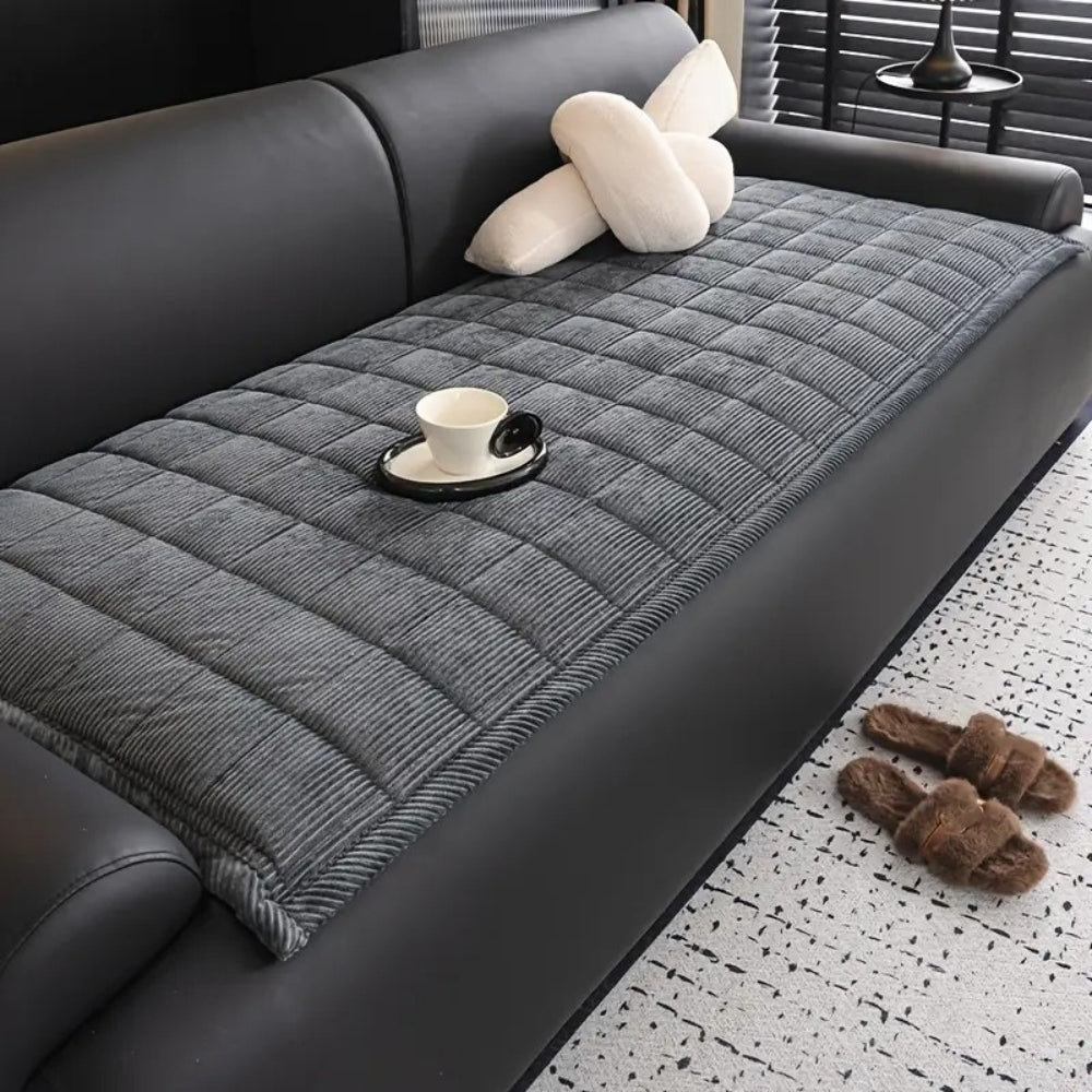 Protective Sofa Shield – Cozy Microfiber, Anti-Slip Base, Pet Friendly, Machine Washable, Standard Size