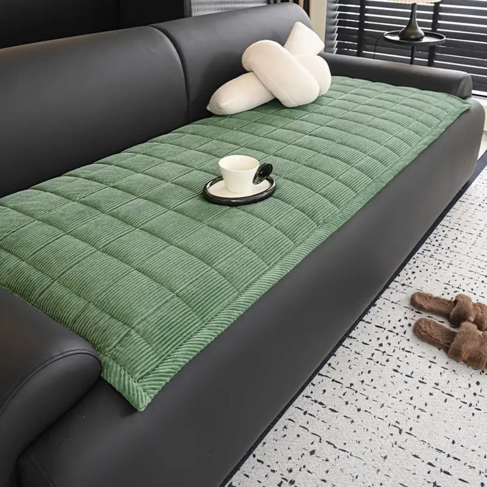 Protective Sofa Shield – Cozy Microfiber, Anti-Slip Base, Pet Friendly, Machine Washable, Standard Size
