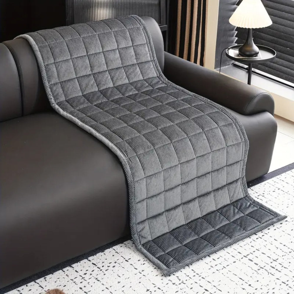 Protective Sofa Shield – Cozy Microfiber, Anti-Slip Base, Pet Friendly, Machine Washable, Standard Size