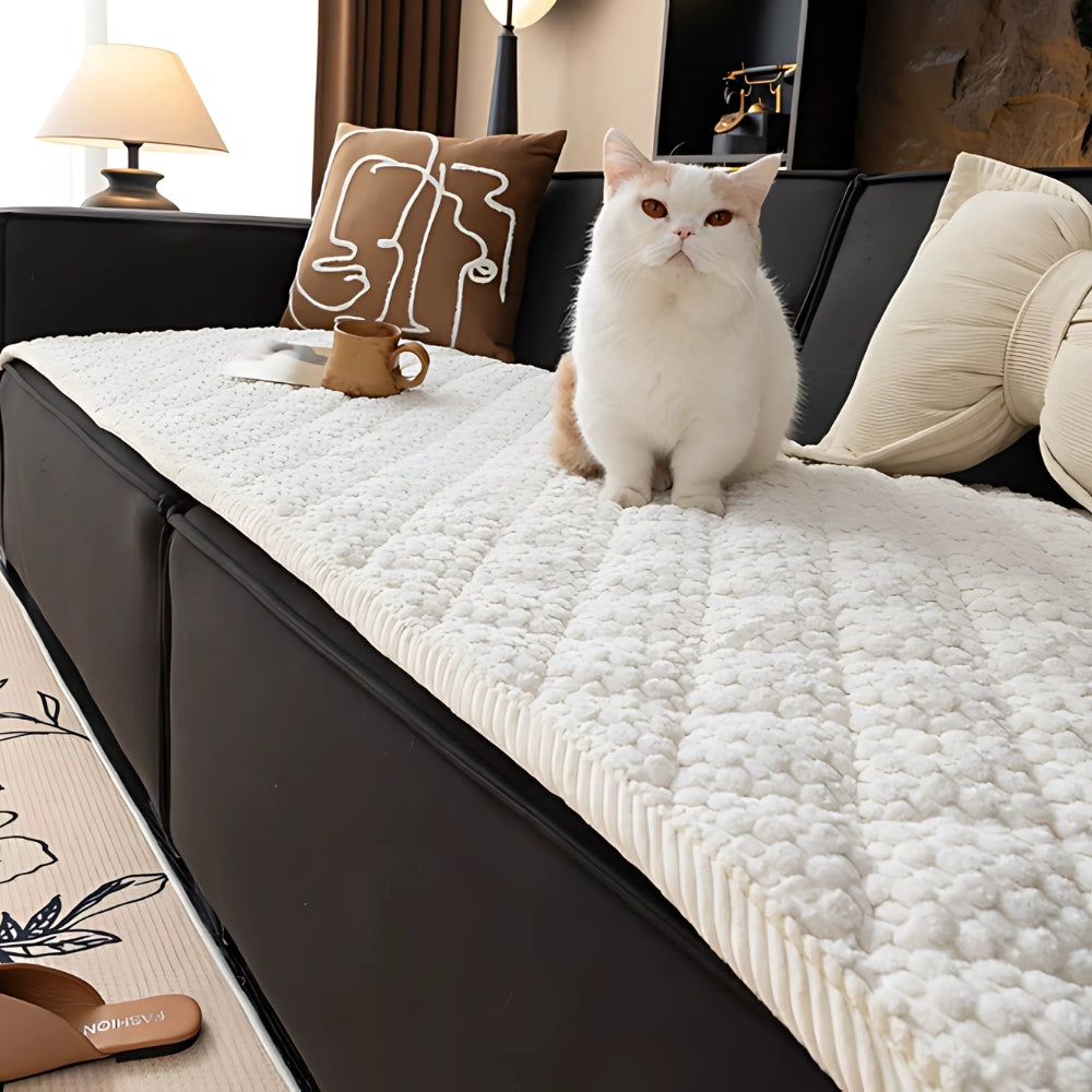 Stylish Quilted Sofa Protector in Durable Microfiber