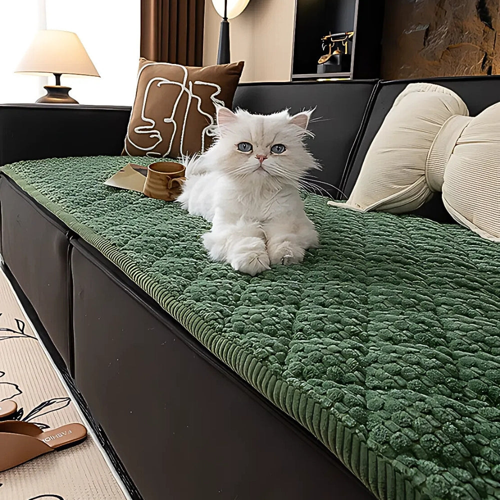 Stylish Quilted Sofa Protector in Durable Microfiber