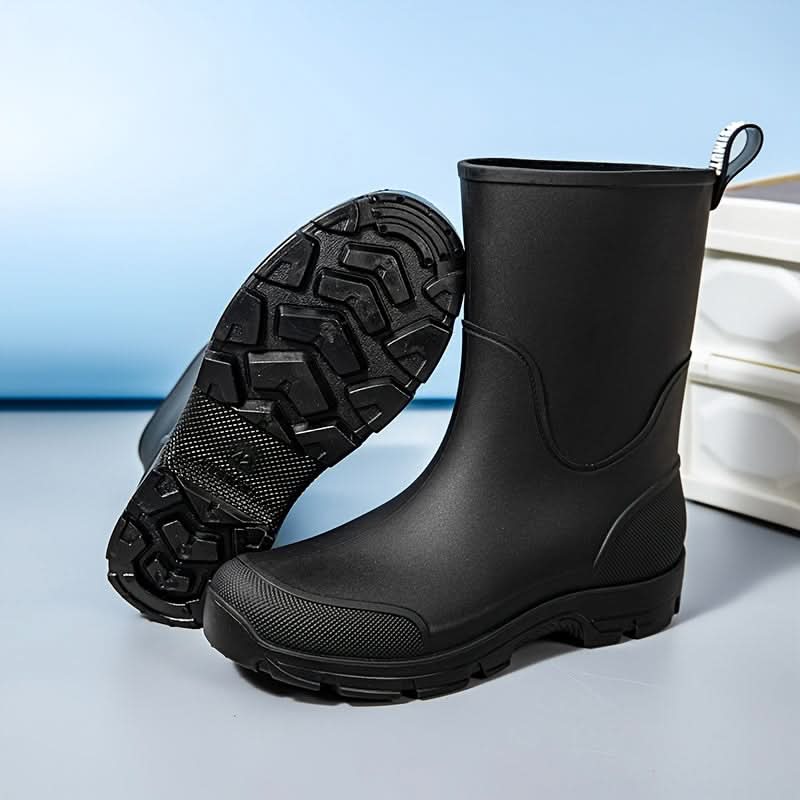 Waterproof Mid-Calf Boots with Slip-Resistant Outsole