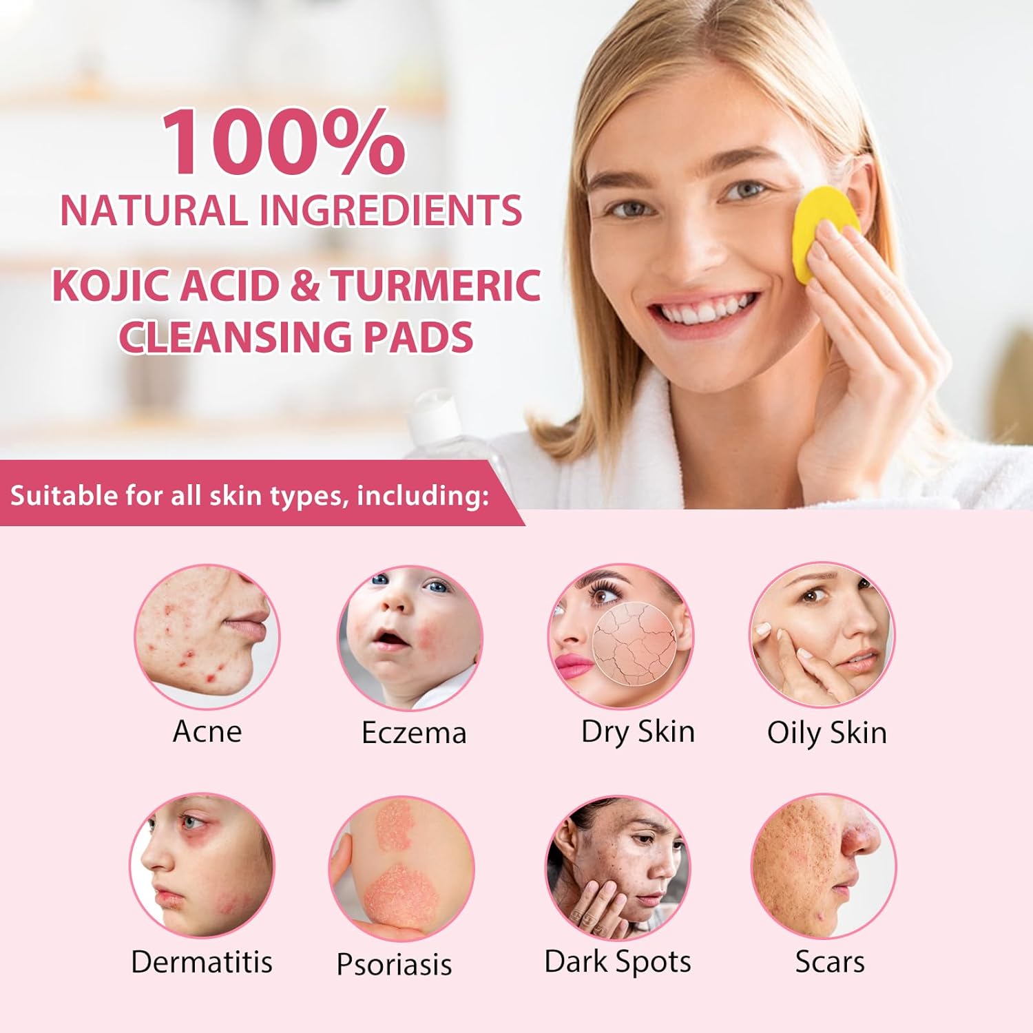 Turmeric Kojic Acid Pads for Radiant Skin