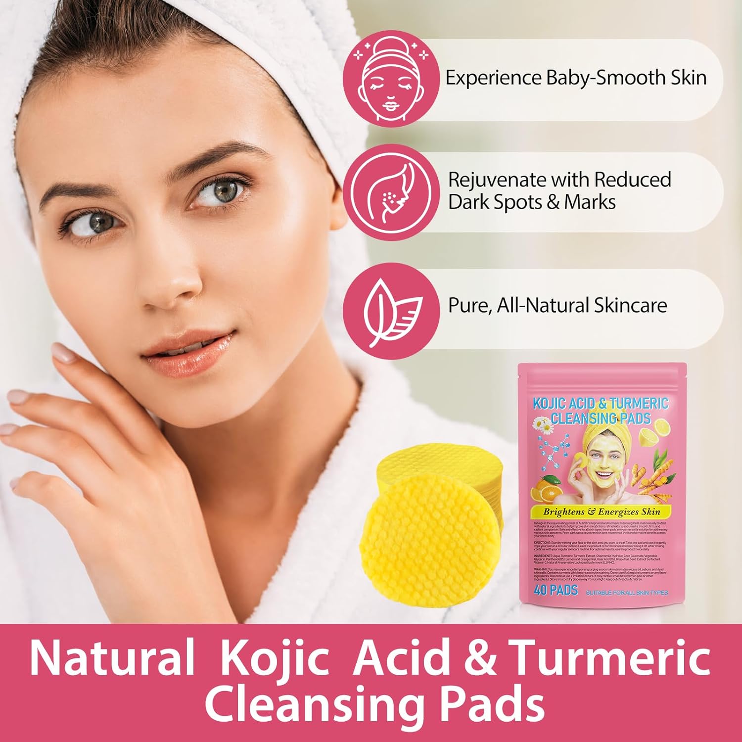 Turmeric Kojic Acid Pads for Radiant Skin