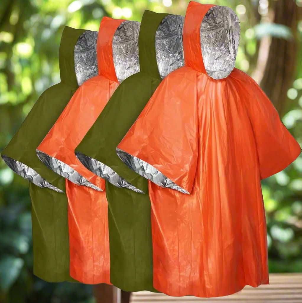 Eco-Friendly Waterproof Poncho with Hood for Outdoor Adventures