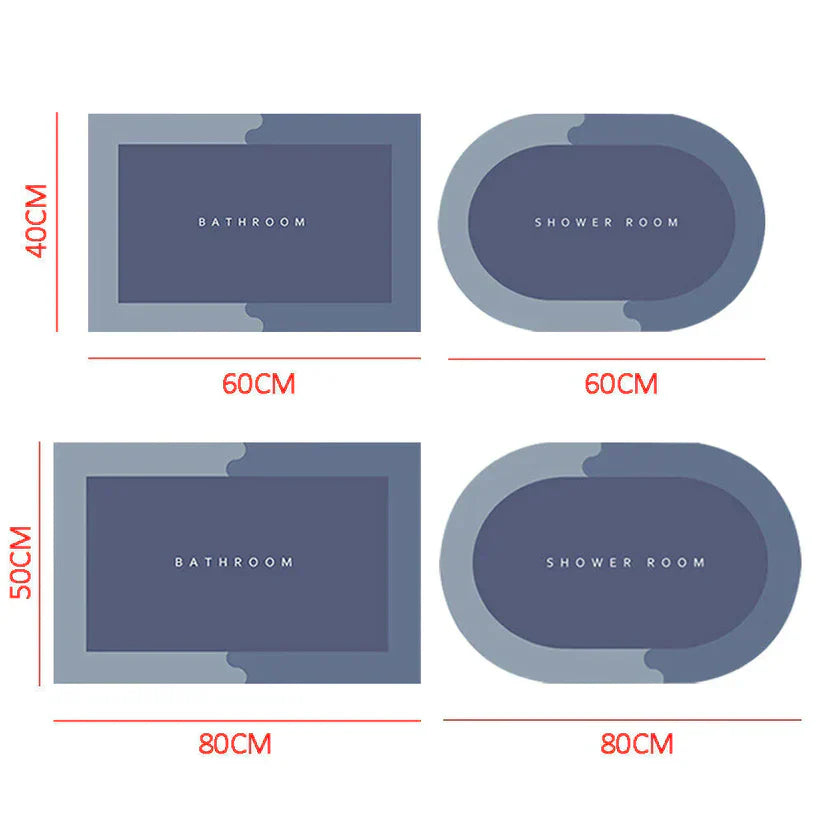 Quick-Dry Slip-Resistant Mat for Safe Bathrooms and Entrances