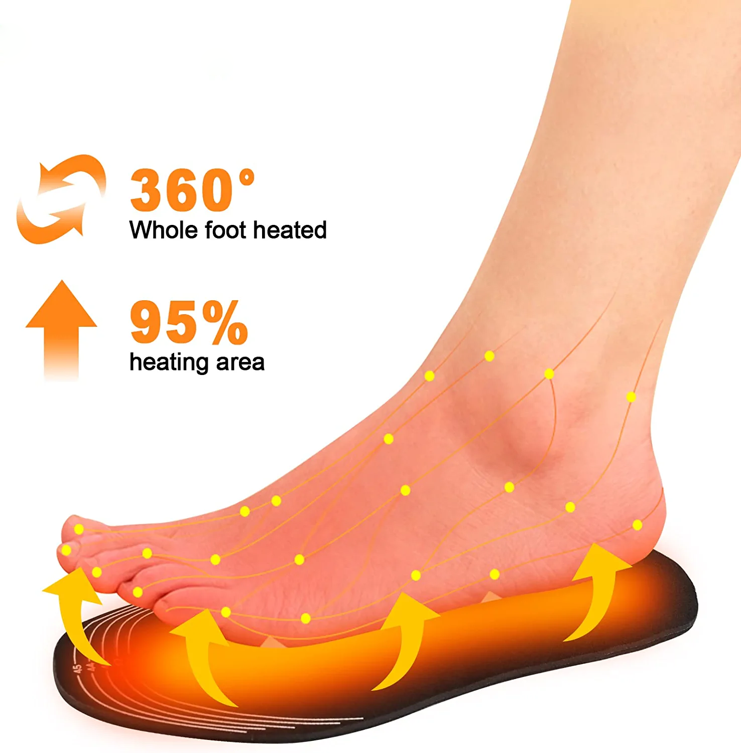 Customizable Rechargeable Heated Foot Warmers for Shoes