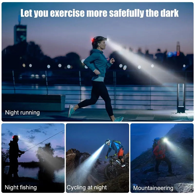 Versatile Waterproof Rechargeable Headlamp for Outdoor Use