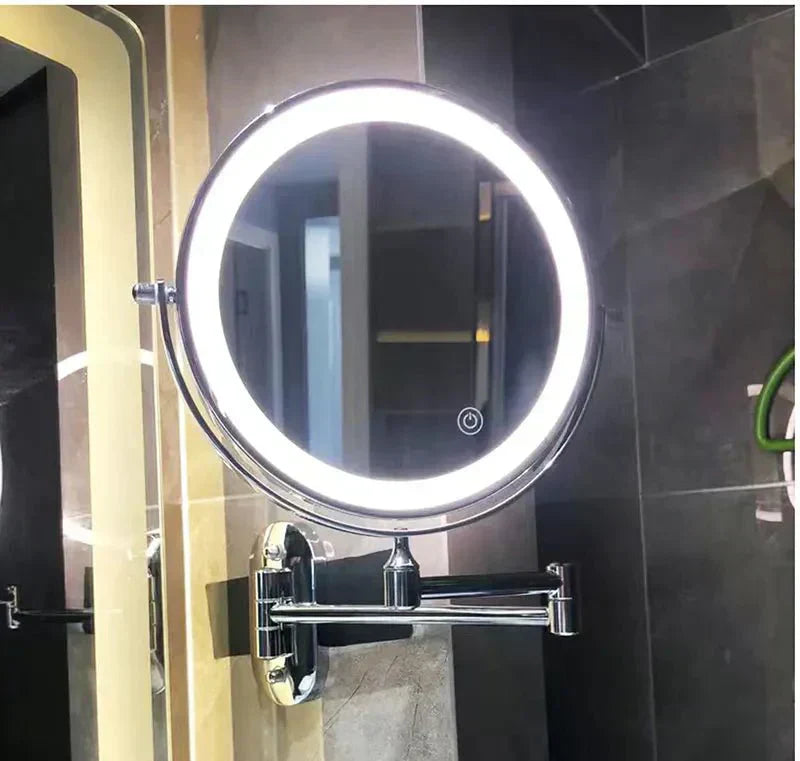 LuxeGlow Rechargeable LED Vanity Mirror with Adjustable Lighting