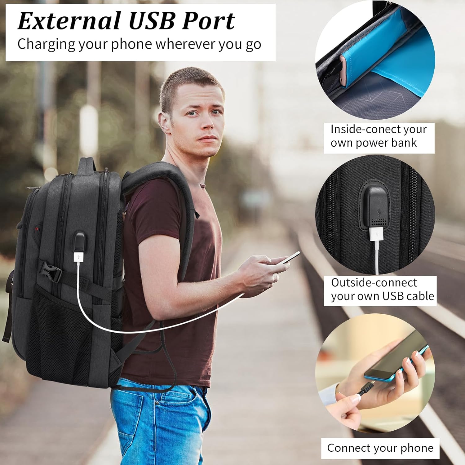 Waterproof Travel Laptop Backpack | Anti-Theft Design | PackSmart