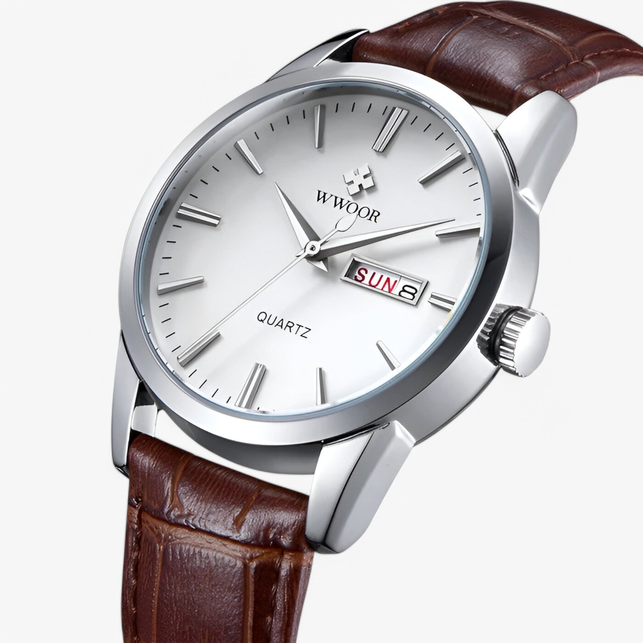 Elegance Defined: Premium Leather Quartz Wristwatch for Men