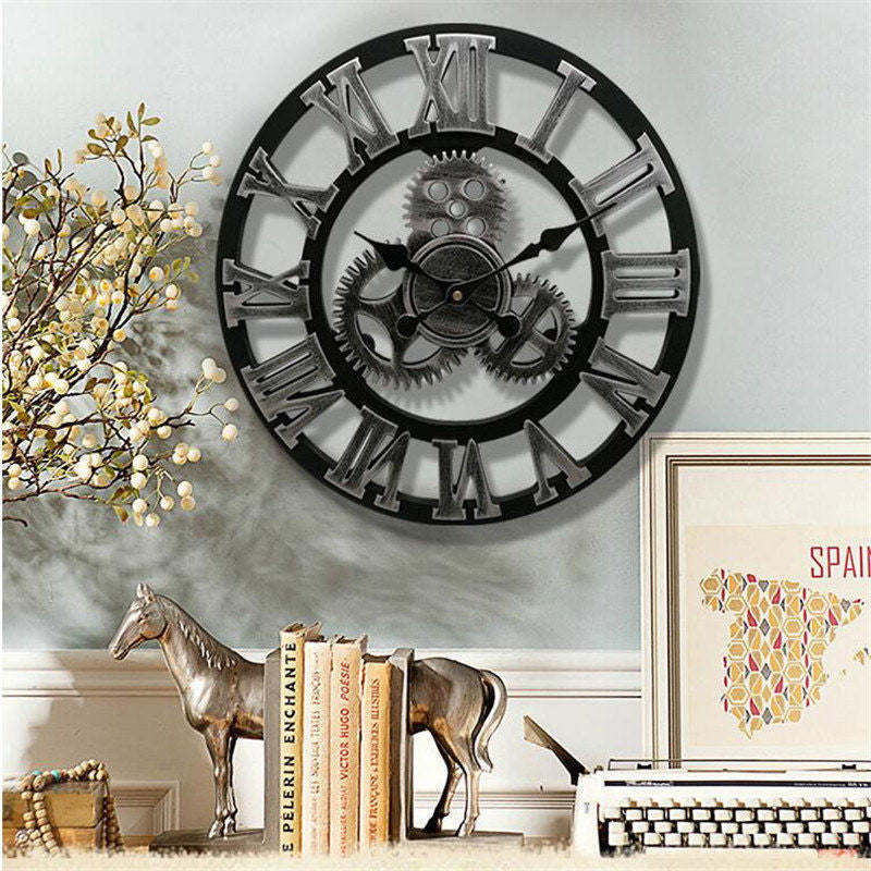 Vintage Gear Wall Clock: A Chic Touch for Any Room