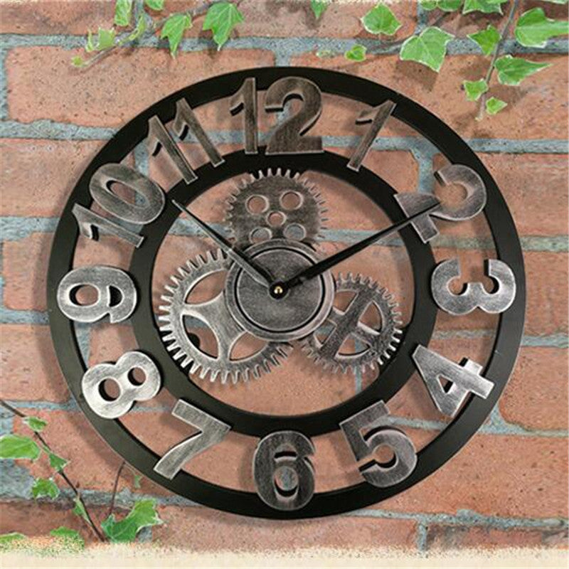 Vintage Gear Wall Clock: A Chic Touch for Any Room