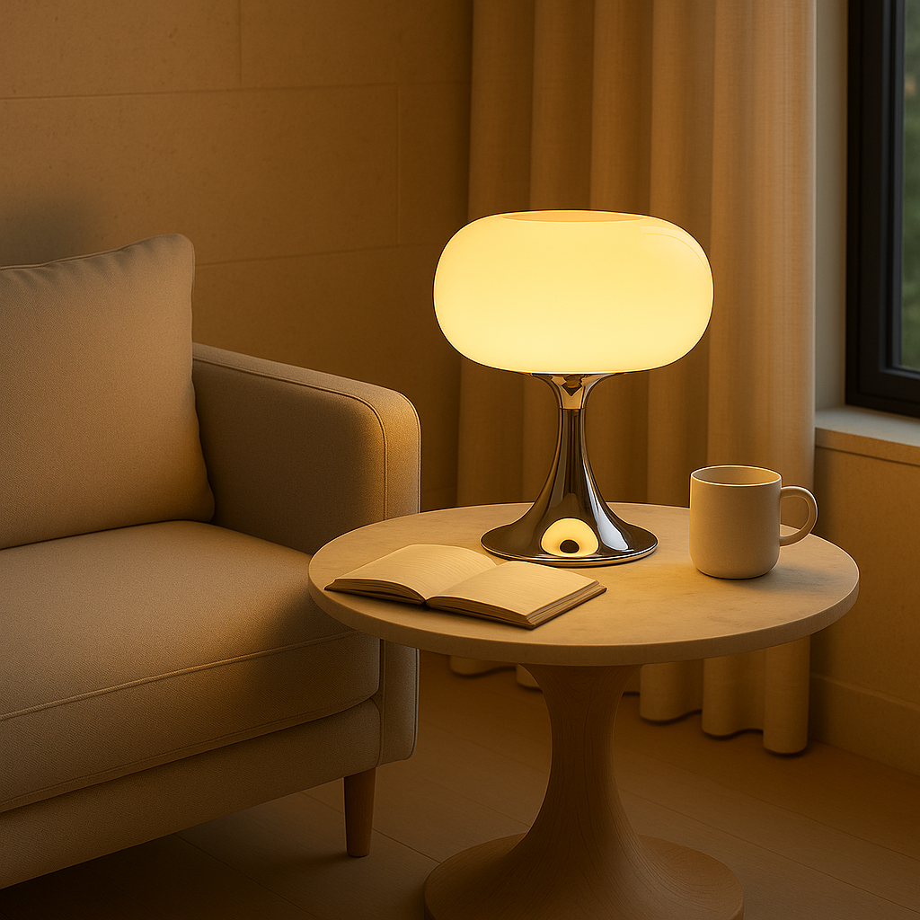 ArtisanCraft Bauhaus-Inspired Glass Lamp for Cozy Ambiance