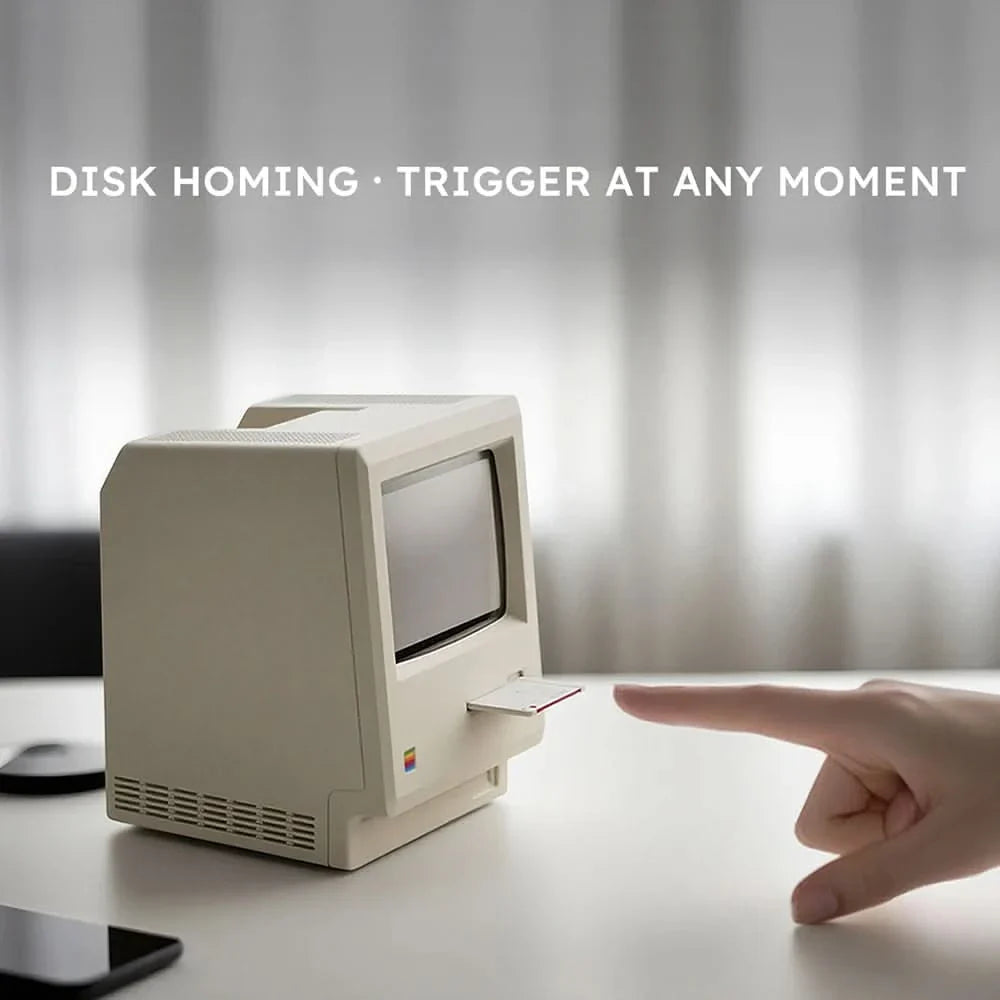 Vintage Computer Style Retro Desktop Clock
