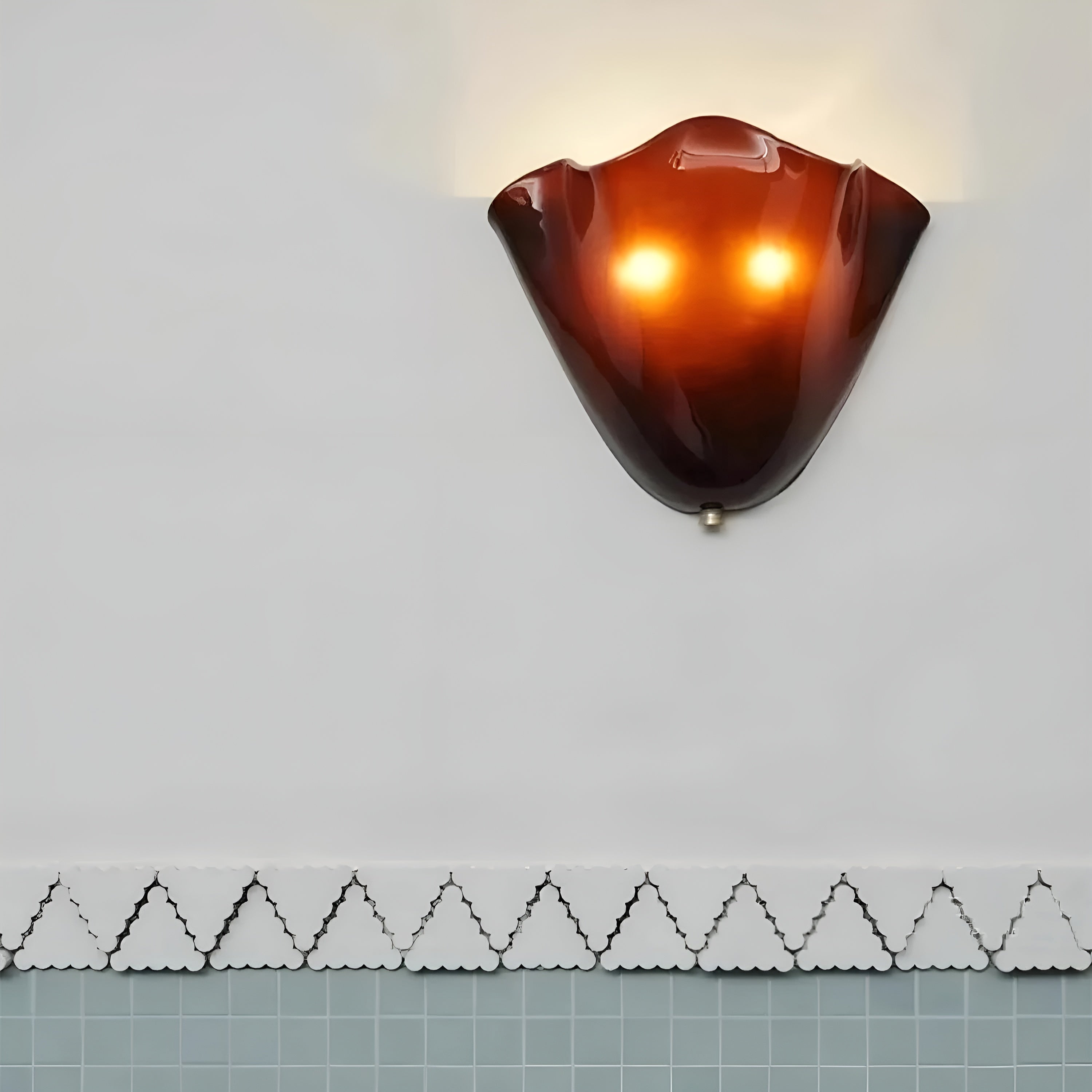 Luminara - Vintage Glass Wall Light with Warm LED Ambience
